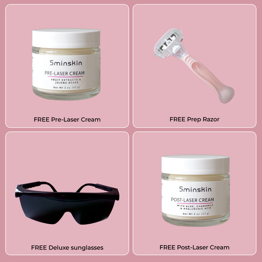 5MINSKIN AT-HOME LASER HAIR REMOVAL HANDSET - 50% OFF END OF SEASON SALE