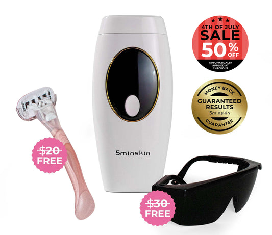 5MINSKIN AT-HOME LASER HAIR REMOVAL HANDSET - 50% OFF 4TH OF JULY SALE